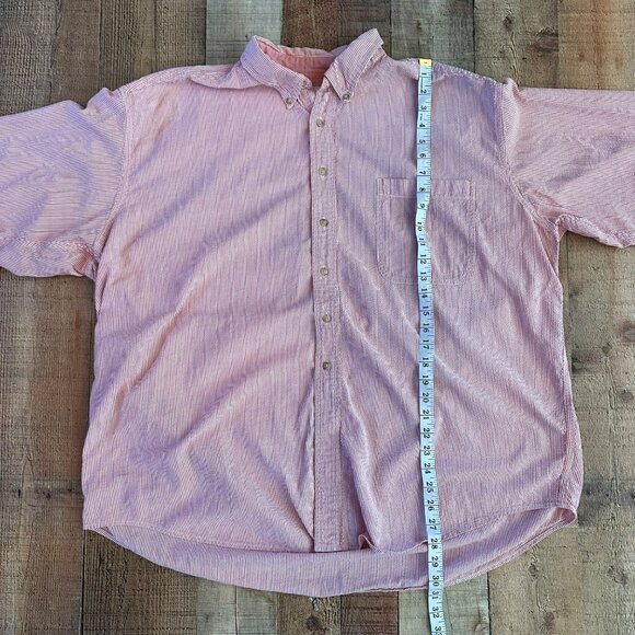 Johnny Harris Outdoors casual button down short sleeve shirt in red and white - Picture 3 of 9